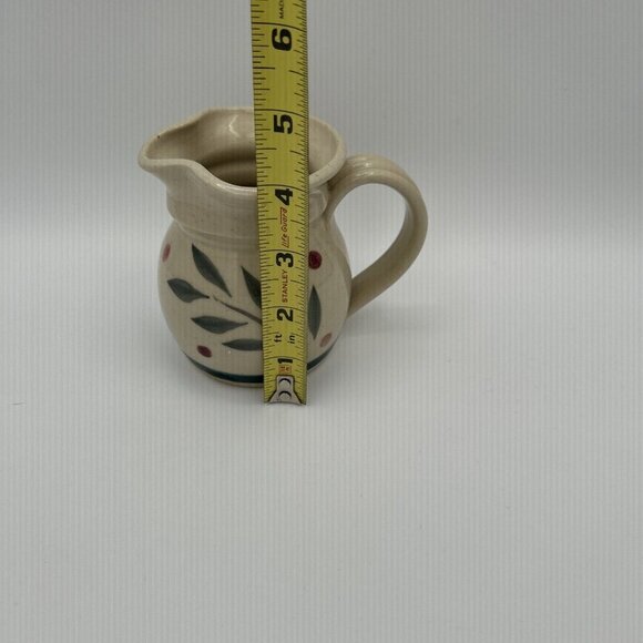 Hilltop Pottery Glazed Stoneware Creamer Leaves & Berry Design - Picture 7 of 8